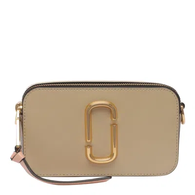 Marc Jacobs Multicolor Leather The Snapshot Crossbody Bag In Kaki