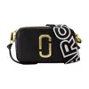 Marc Jacobs Compact Textured Leather Bag With Gold-tone Logo In Black