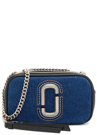 Marc Jacobs The Snapshot Denim Cross-body Bag In Dark Blue
