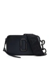 Marc Jacobs Jacobs The Glam Shot Logo Plaque Shoulder Bag In Black/black