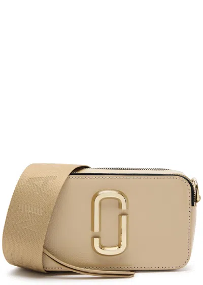 Marc Jacobs The Snapshot Dtm Leather Cross-body Bag In Khaki