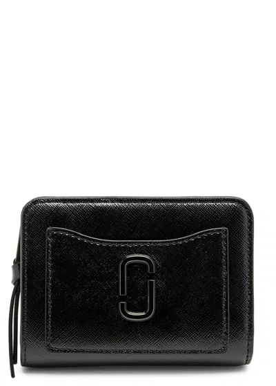 Marc Jacobs The Snapshot Dtm Mini Leather Wallet In Black