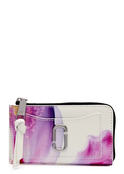 Marc Jacobs The Snapshot Dtm Printed Leather Wallet In White