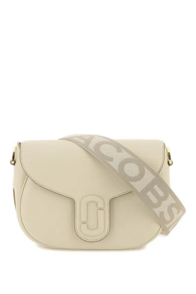 Marc Jacobs The Saddle Bag Shoulder Bag In Beige Leather In White