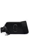 Marc Jacobs The Snapshot Leather Crossbody Bag In Black