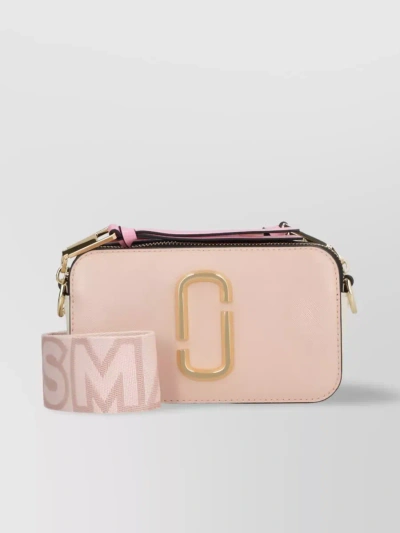 Marc Jacobs The Snapshot Leather Crossbody Bag In Cream