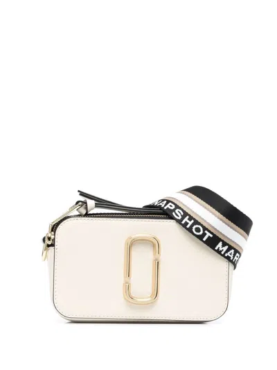 Marc Jacobs The Snapshot Leather Crossbody Bag In White