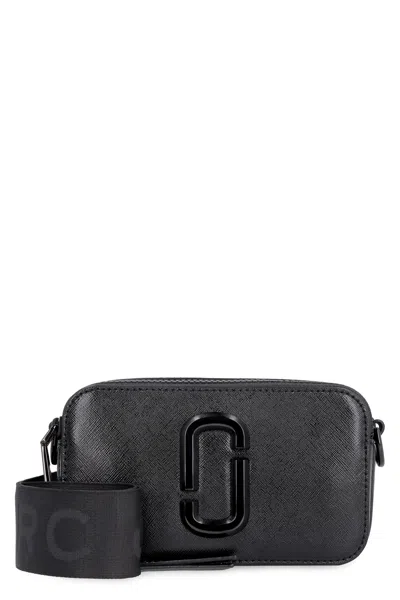 Marc Jacobs The Snapshot Leather Shoulder Bag In Black