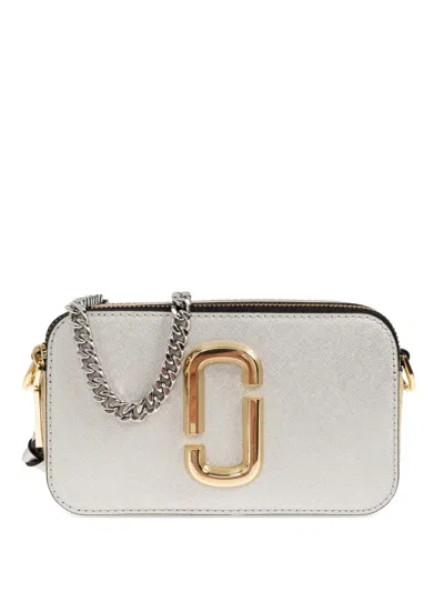 Marc Jacobs The Snapshot Leather Shoulder Bag In White