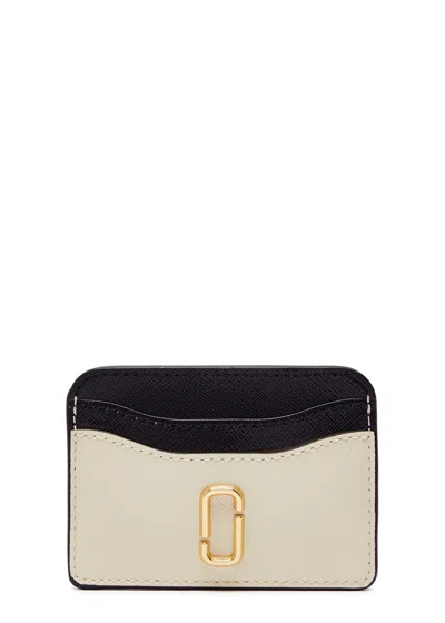 Marc Jacobs The Snapshot Panelled Leather Card Holder In Ivory