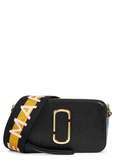 Marc Jacobs The Snapshot Panelled Leather Cross-body Bag In Black