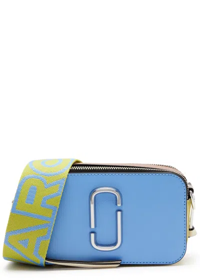 Marc Jacobs The Snapshot Panelled Leather Cross-body Bag In Blue