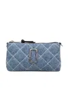 Marc Jacobs The Snapshot Quilted Denim Clutch Blue In Blue