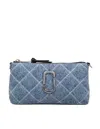 Marc Jacobs The Snapshot Quilted Denim Clutch Blue In Purple