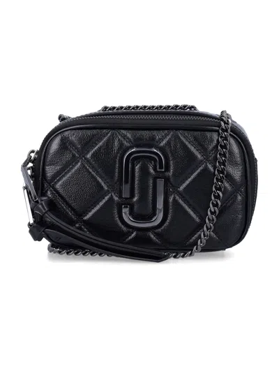 Marc Jacobs The Snapshot Quilted Leather Bag In Black