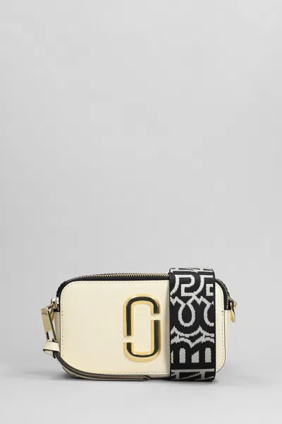 Marc Jacobs The Snapshot Shoulder Bag In White Leather