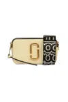 Marc Jacobs Snapshot Shoulder Bag In White Leather In White/multicolor