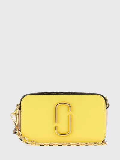 Marc Jacobs The Snapshot Small Saffiano Leather Crossbody Bag In Yellow