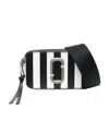 Marc Jacobs The Snapshot Striped Crossbody Bag In Black