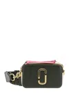 MARC JACOBS 'THE SNAPSHOT' BLACK SHOULDER BAG WITH METAL LOGO AT THE FRONT IN LEATHER WOMAN