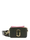MARC JACOBS THE SNAPSHOT BLACK SHOULDER BAG WITH METAL LOGO AT THE FRONT IN LEATHER WOMAN