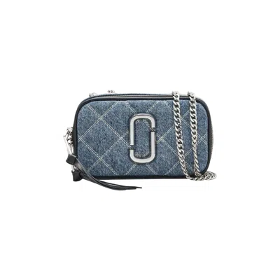 Pre-owned Marc Jacobs The Softshot Quilted Denim Bag 'light Wash' | Blue | Women's Size Onesize