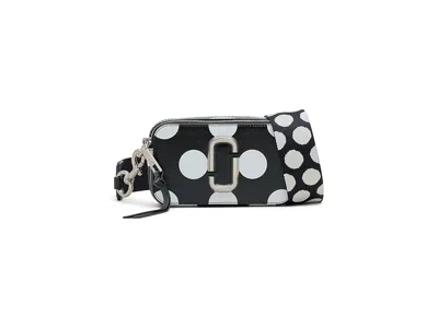 Marc Jacobs The Snapshot Polka-dot Cross Body Bag In Black