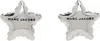 Marc Jacobs Silver Star Stud Earrings In Gray