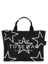 Marc Jacobs Small Star Canvas Tote Bag In White/black