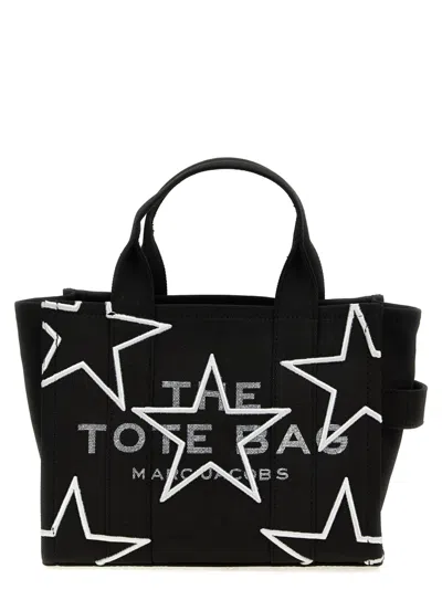 Marc Jacobs 'the Star Canvas Small Tote' Handbag In Black