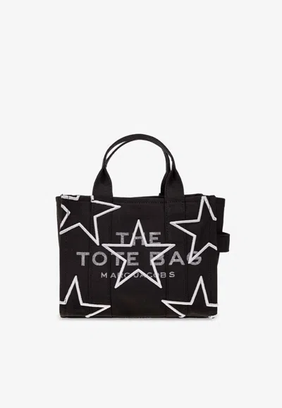 Marc Jacobs The Star Canvas Tote Bag In Black