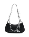 Marc Jacobs The Star Charm Leather Shoulder Bag In Black