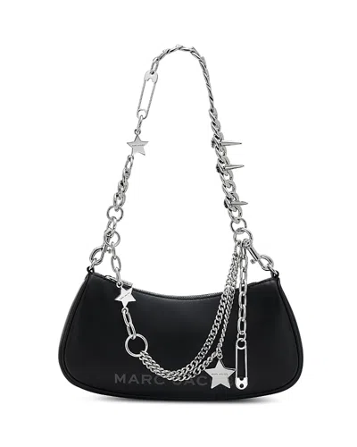 Marc Jacobs The Star Charm Leather Shoulder Bag In Black