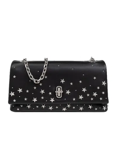 Marc Jacobs The Star Embellished Dual Chain Shoulder Bag In Black