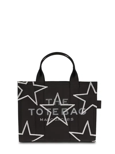 Marc Jacobs The Star Logo Printed Tote In Black