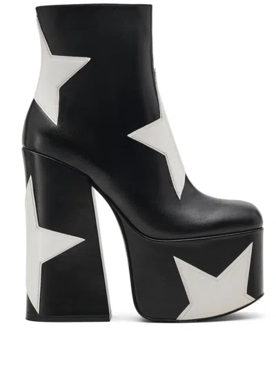 Marc Jacobs Black 'the Star Patchwork Kiki Platform' Boots In Multi