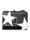 Marc Jacobs The Star Patchwork Mini Compact Wallet In Black/white