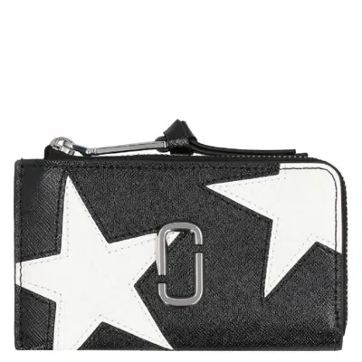 Marc Jacobs The Star Patchwork Mini Wallet In Black