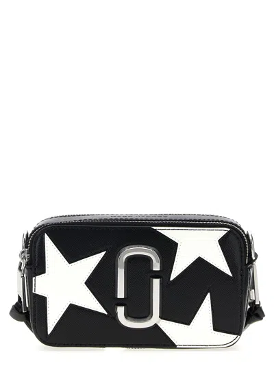 Marc Jacobs The Star Patchwork Snapshot Crossbody Bags White/black