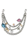 Marc Jacobs The Sticker Chain Shoulder Strap In Nickel