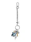 Marc Jacobs The Sticker Charm Multicolor Keychain With Padlock And Metal Pendants In Mixed Brass Woman In Multicolor