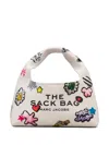Marc Jacobs The Mini Sack Sticker Leather Top Handle Bag In White