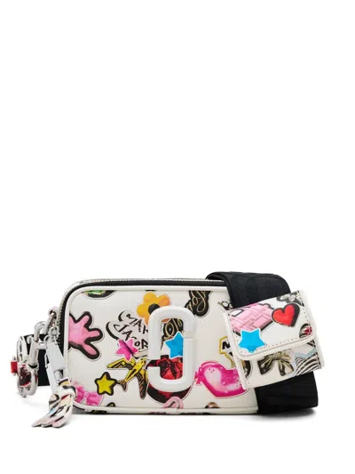 Marc Jacobs The Sticker Snapshot Crossbody Bag In White