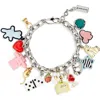 Marc Jacobs Sticker Statement Bracelet In Silver Multi