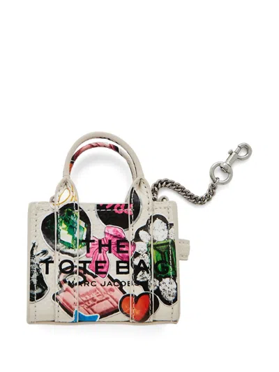 Marc Jacobs The Sticker Tote Charm In Neutral
