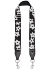 Marc Jacobs The Strap Floral Canvas Bag Strap In Black And White