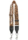 Marc Jacobs The Strap Leopard-jacquard Canvas Bag Strap In Black