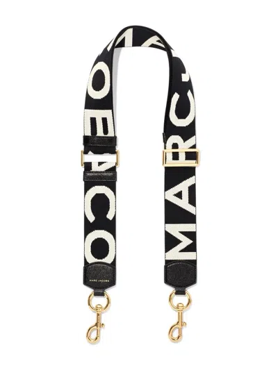 Marc Jacobs Logo-print Bag Strap In Black