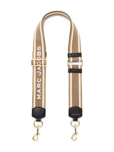 Marc Jacobs The Strap' Logo-motif Strap In Beige/gold