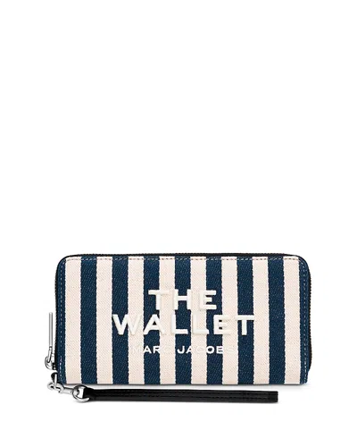 MARC JACOBS THE STRIPE CANVAS CONTINENTAL WALLET